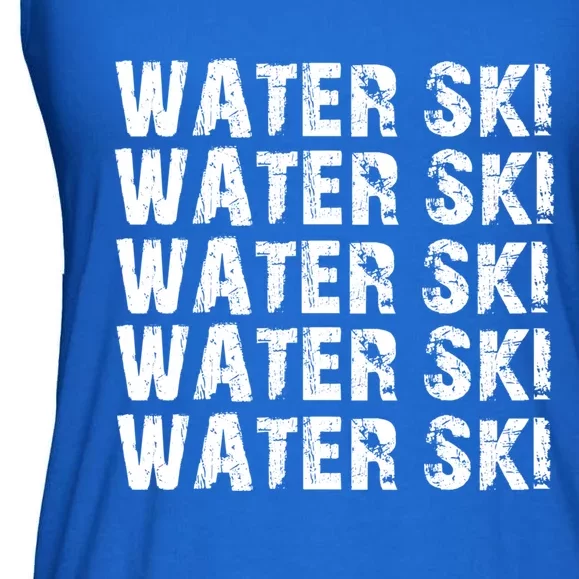 Retro Water Ski Lover Gift Waterski Love Funny Gift Skiing Gift Ladies Essential Flowy Tank