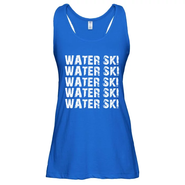 Retro Water Ski Lover Gift Waterski Love Funny Gift Skiing Gift Ladies Essential Flowy Tank