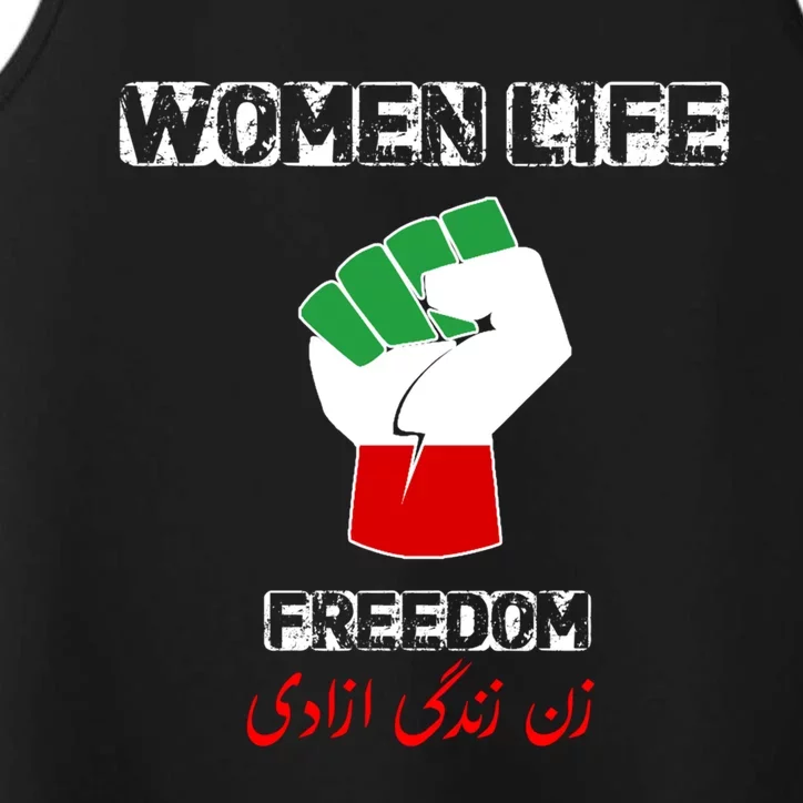 Rise With The Of Iran Life Freedom Iranian Flag Gift Performance Tank