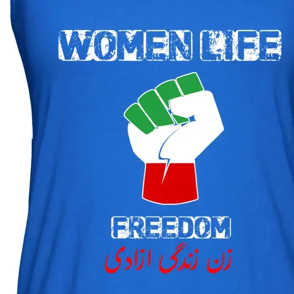 Rise With The Of Iran Life Freedom Iranian Flag Gift Ladies Essential Flowy Tank