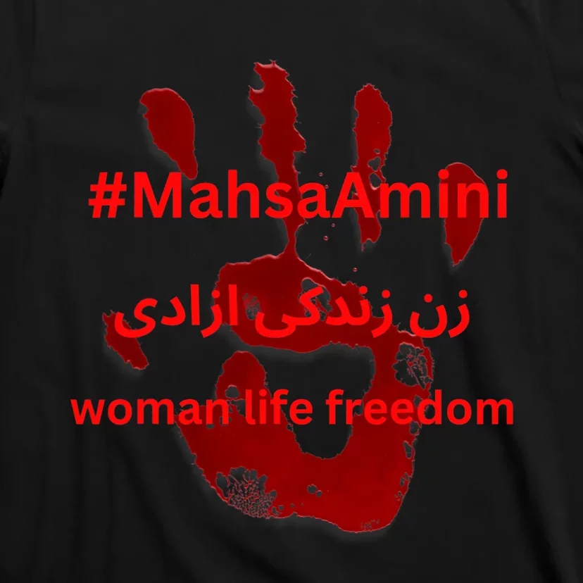 RISE WITH THE WOMEN OF IRAN, Women Life Freedom Hand Blood T-Shirt