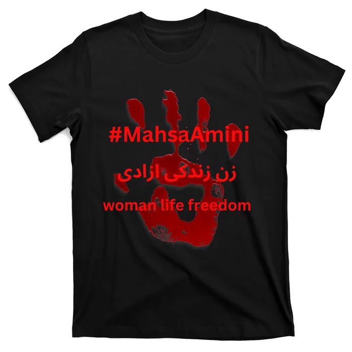 RISE WITH THE WOMEN OF IRAN, Women Life Freedom Hand Blood T-Shirt