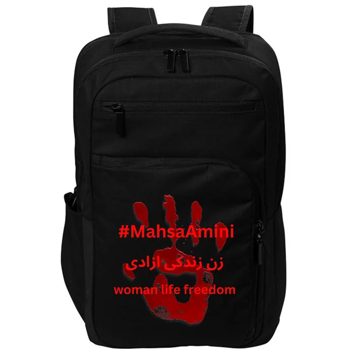 RISE WITH THE WOMEN OF IRAN, Women Life Freedom Hand Blood Impact Tech Backpack