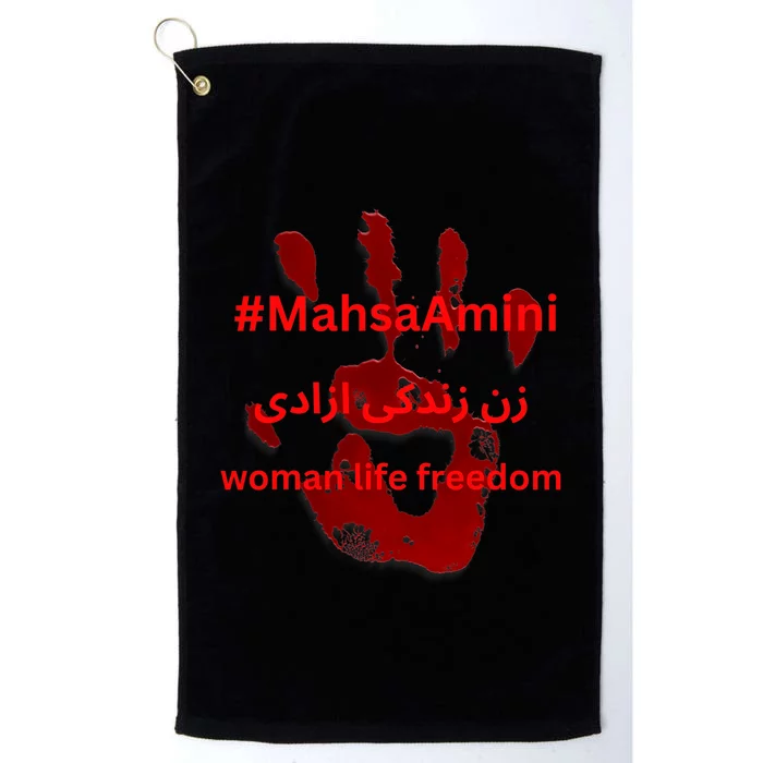 RISE WITH THE WOMEN OF IRAN, Women Life Freedom Hand Blood Platinum Collection Golf Towel