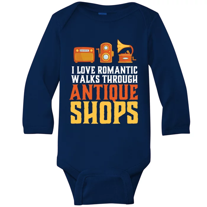 Rotic Walk Through Antique Shop Funny Antique Collector Gift Baby Long Sleeve Bodysuit