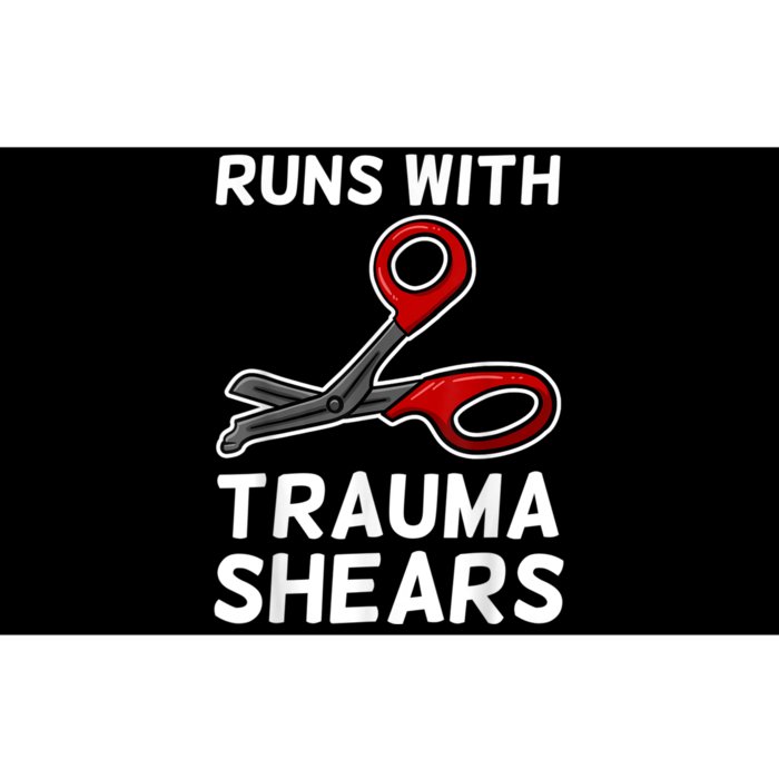 Runs With Trauma Shears EMT Emergency Medical Technician EMS Bumper Sticker