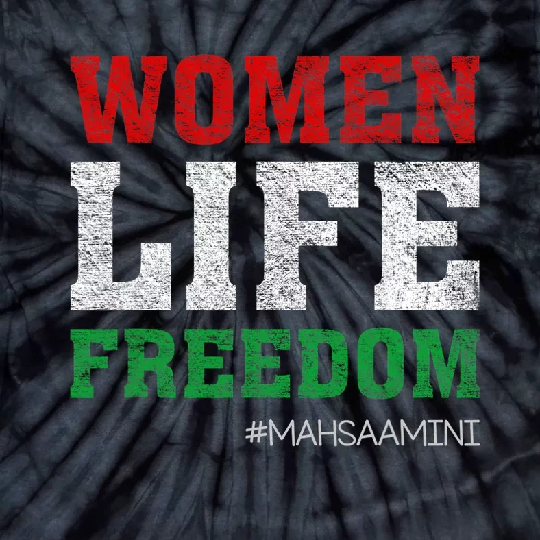 RISE WITH THE WOMEN OF IRAN Women Life Freedom #Mahsaamini Life Freedom Design Tie-Dye T-Shirt