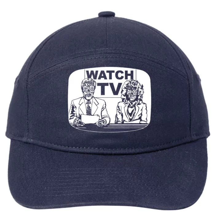 Retro Watch Tv 7-Panel Snapback Hat