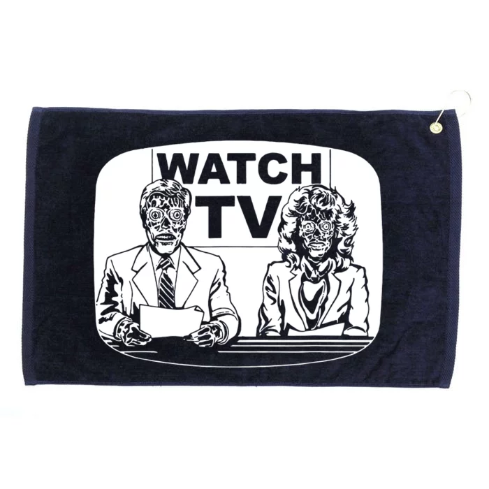 Retro Watch Tv Grommeted Golf Towel