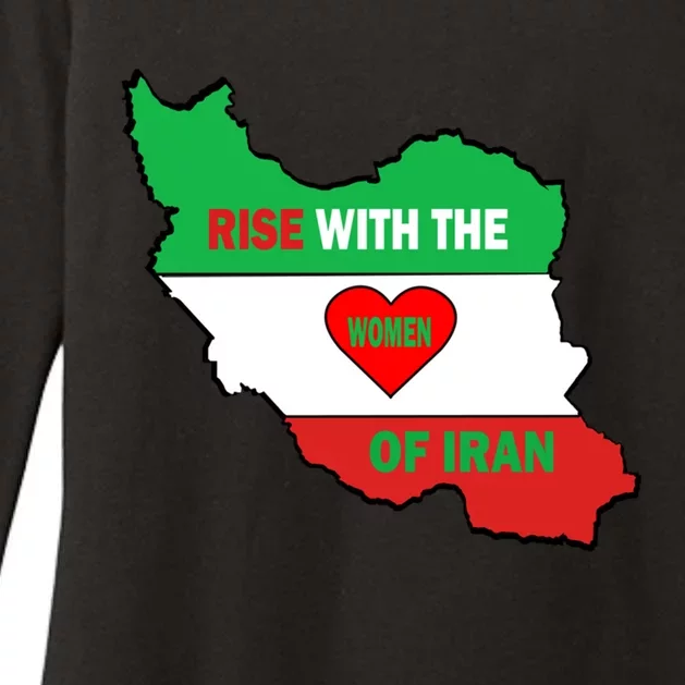 Rise With The Of Iran Freedom Flag Gift Womens CVC Long Sleeve Shirt