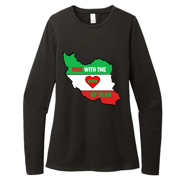 Rise With The Of Iran Freedom Flag Gift Womens CVC Long Sleeve Shirt