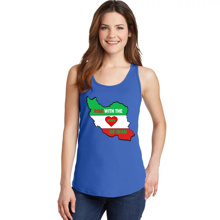 Rise With The Of Iran Freedom Flag Great Gift Ladies Essential Tank