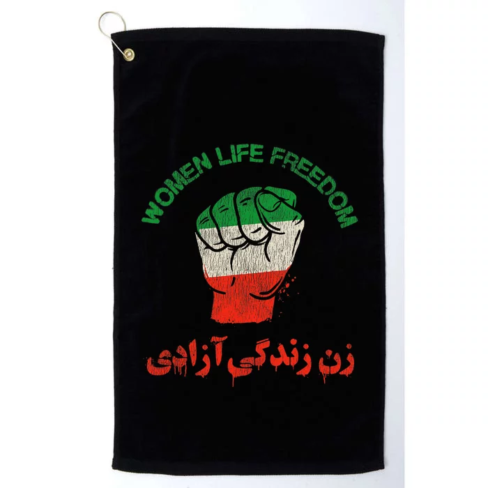 Rise With The Women Of Iran Women Life Freedom #Mahsaamini Life Freedom Gift Platinum Collection Golf Towel