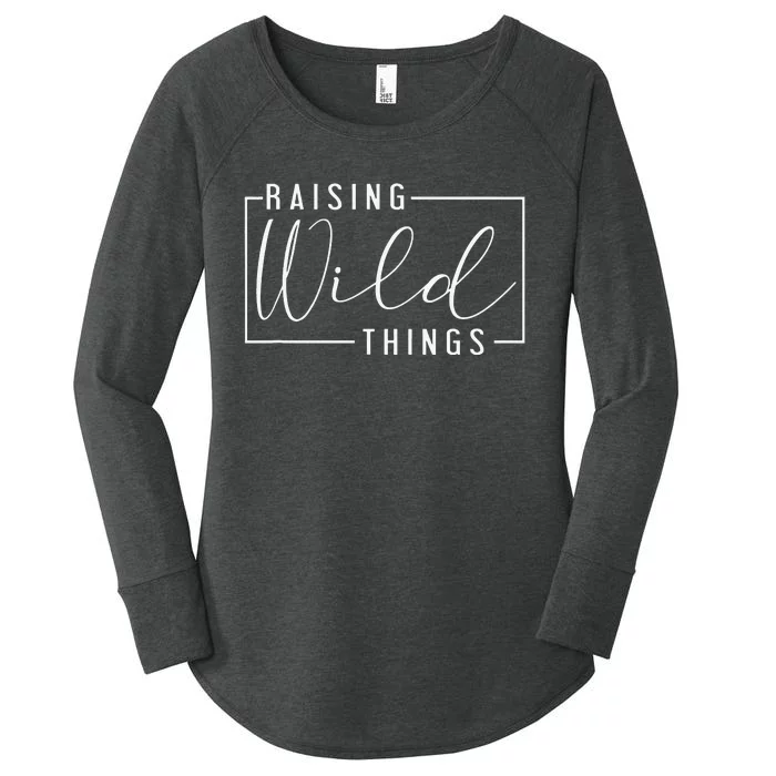 Raising Wild Thing Mother's Day Mom Present Fathers Day Dad Women's Perfect Tri Tunic Long Sleeve Shirt