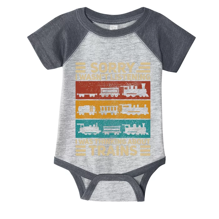 Retro Wagon Train Lover Model Railroad Conductor Infant Baby Jersey Bodysuit