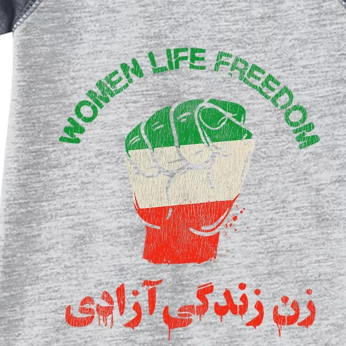 RISE WITH THE WOMEN OF IRAN Women Life Freedom Infant Baby Jersey Bodysuit