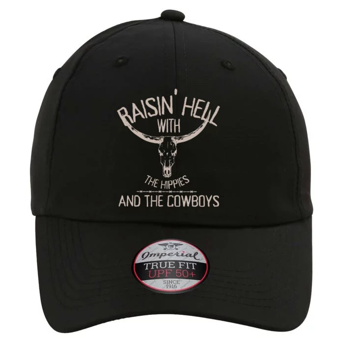 Raisinggifthell With The Hippies And Cow Western Cowhide Cool Gift The Original Performance Cap