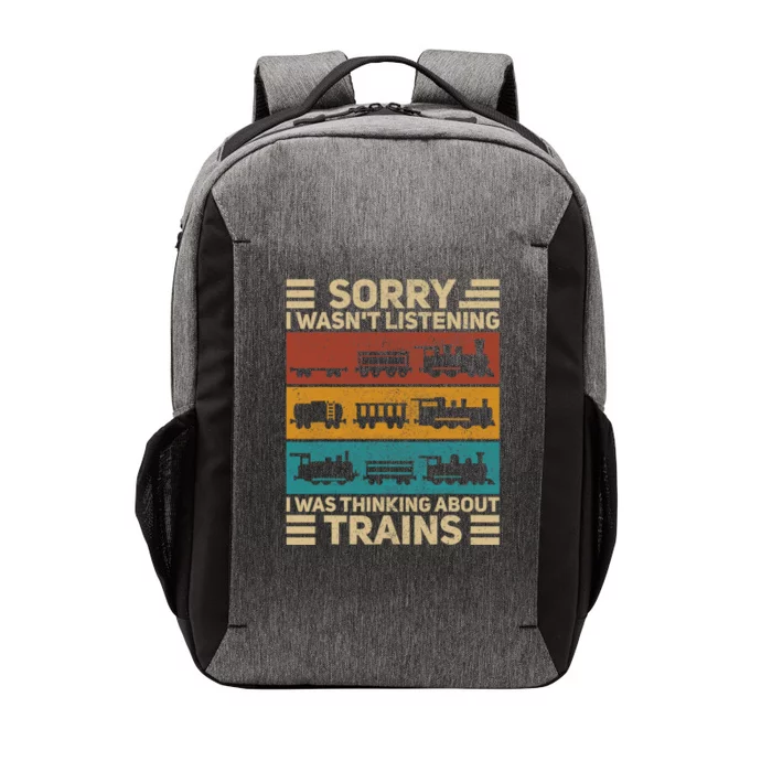 Retro Wagon Train Lover Model Railroad Conductor Funny Train Vector Backpack