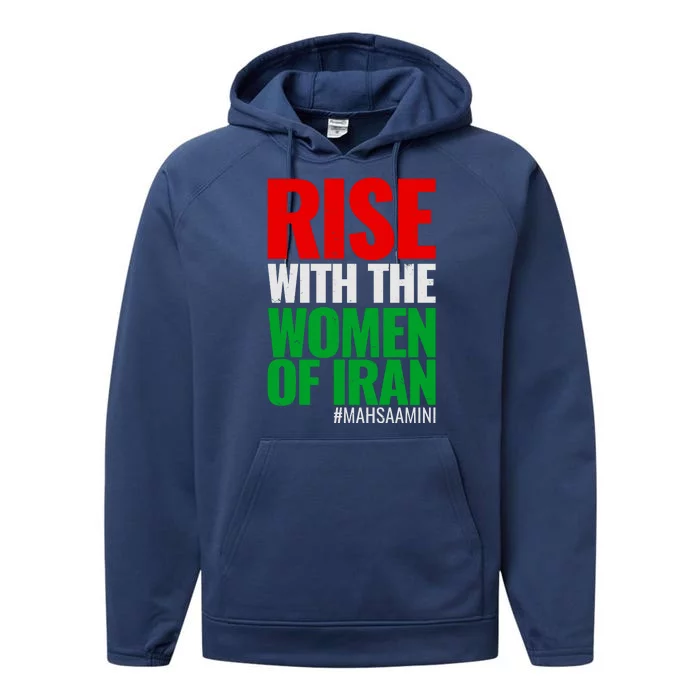 Rise With The Women Of Iran #Mahsa Amini Performance Fleece Hoodie