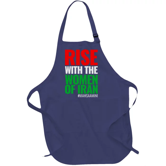 Rise With The Women Of Iran #Mahsa Amini Full-Length Apron With Pocket