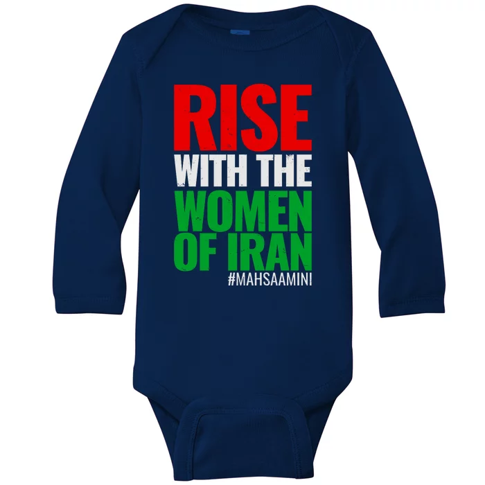 Rise With The Women Of Iran #Mahsa Amini Baby Long Sleeve Bodysuit