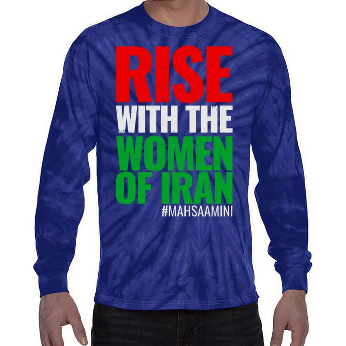 Rise With The Women Of Iran #Mahsa Amini Tie-Dye Long Sleeve Shirt