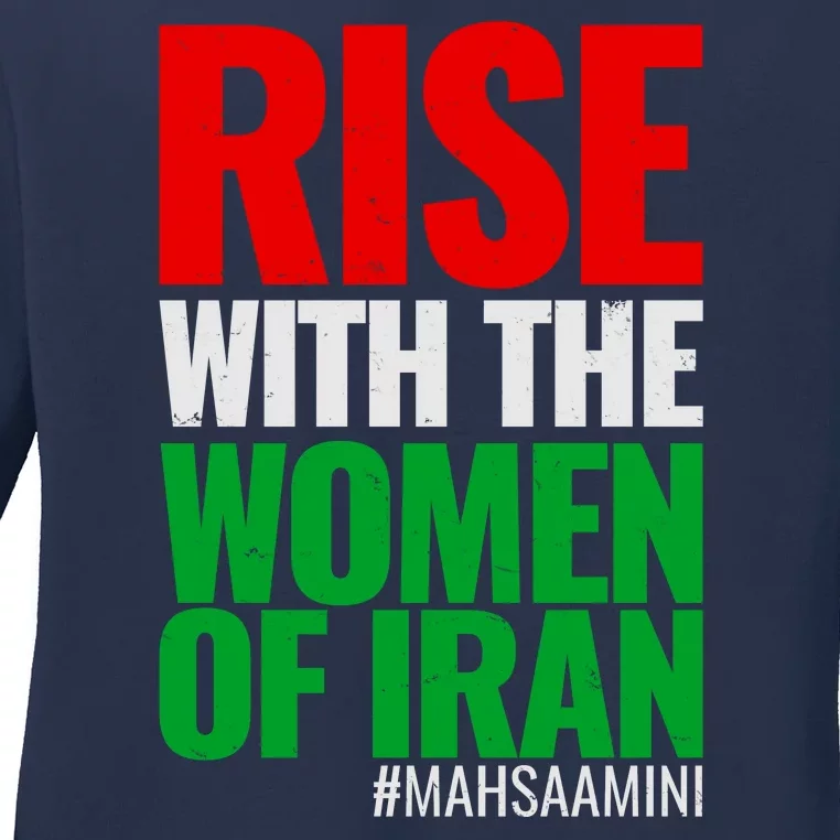 Rise With The Women Of Iran #Mahsa Amini Ladies Long Sleeve Shirt