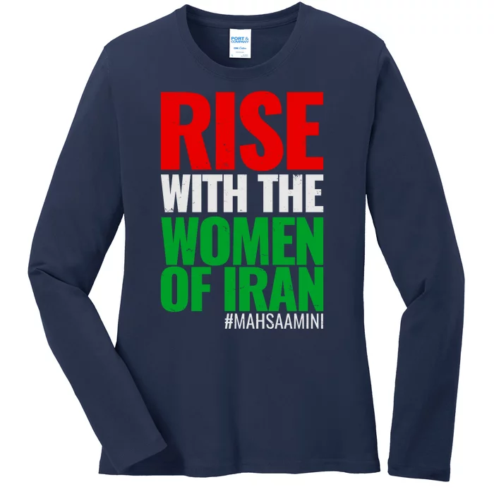 Rise With The Women Of Iran #Mahsa Amini Ladies Long Sleeve Shirt