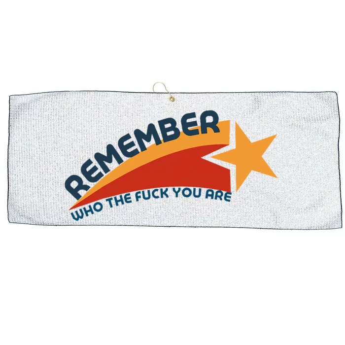 Remember Who The Fuck You Are Large Microfiber Waffle Golf Towel