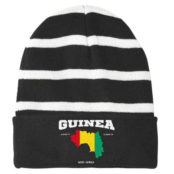 Remember Who The Fuck You Are Striped Beanie with Solid Band