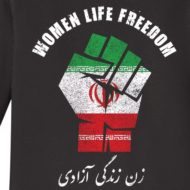 Rise With The Women Of Iran Women Life Freedom Mahsa Amini Baby Long Sleeve Bodysuit