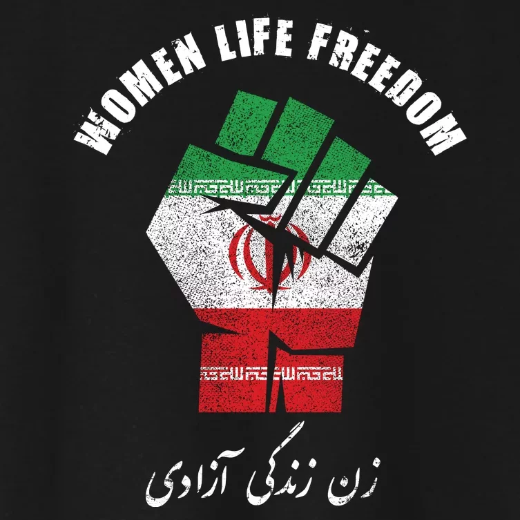 Rise With The Women Of Iran Women Life Freedom Mahsa Amini Women's Crop Top Tee