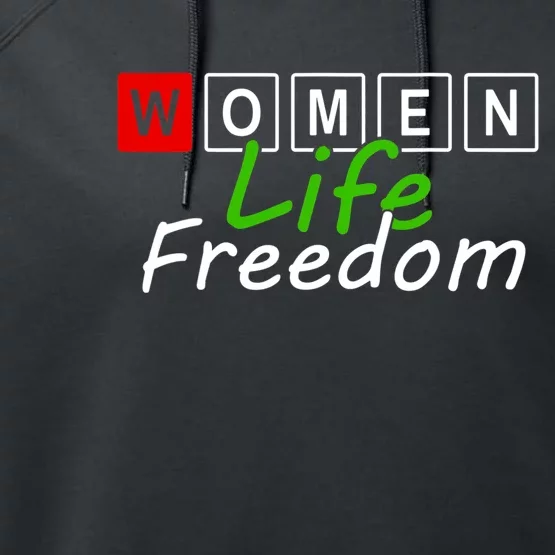 RISE WITH THE WOMEN OF IRAN Women Life Freedom Outfit Performance Fleece Hoodie