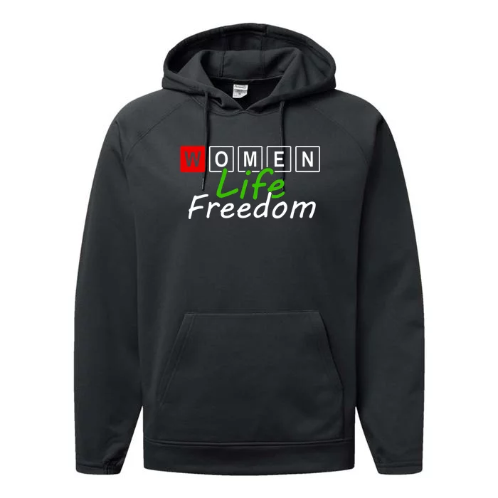 RISE WITH THE WOMEN OF IRAN Women Life Freedom Outfit Performance Fleece Hoodie