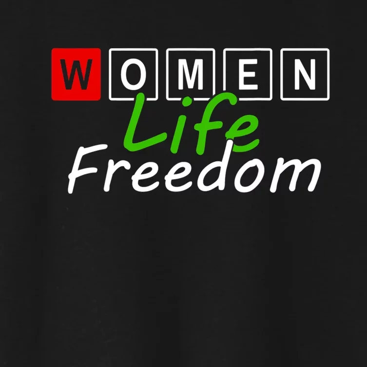 RISE WITH THE WOMEN OF IRAN Women Life Freedom Outfit Women's Crop Top Tee