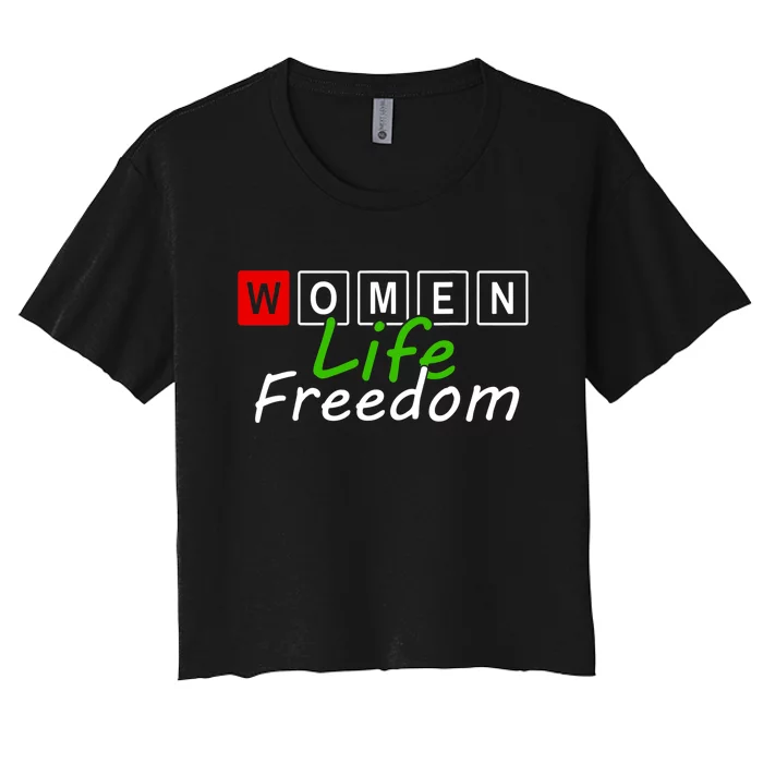 RISE WITH THE WOMEN OF IRAN Women Life Freedom Outfit Women's Crop Top Tee