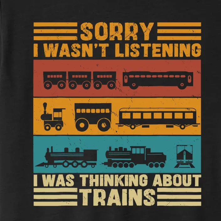 Retro Wagon Train Lover Model Railroad Conductor Funny Train ChromaSoft Performance T-Shirt