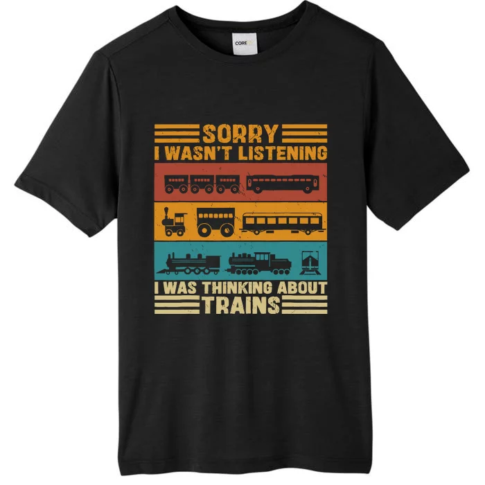 Retro Wagon Train Lover Model Railroad Conductor Funny Train ChromaSoft Performance T-Shirt