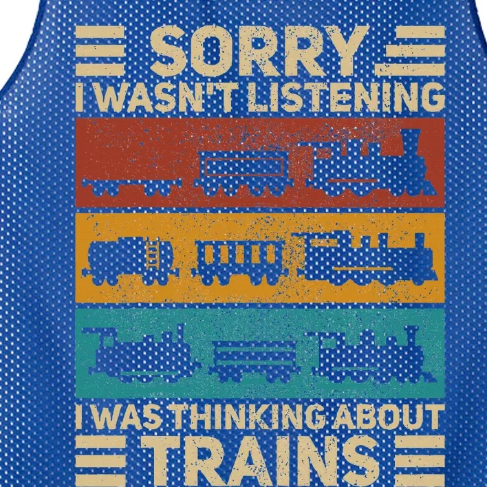 Retro Wagon Train Lover Model Railroad Conductor Funny Train Mesh Reversible Basketball Jersey Tank