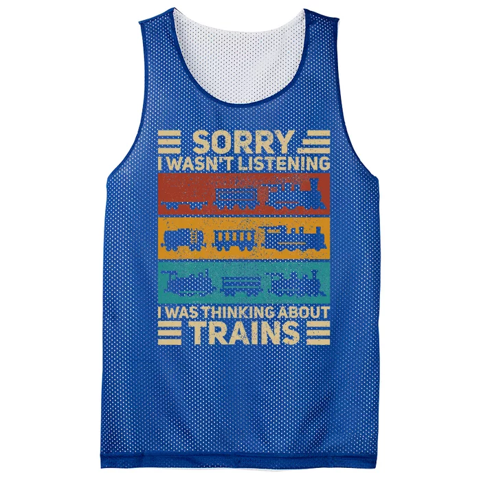 Retro Wagon Train Lover Model Railroad Conductor Funny Train Mesh Reversible Basketball Jersey Tank