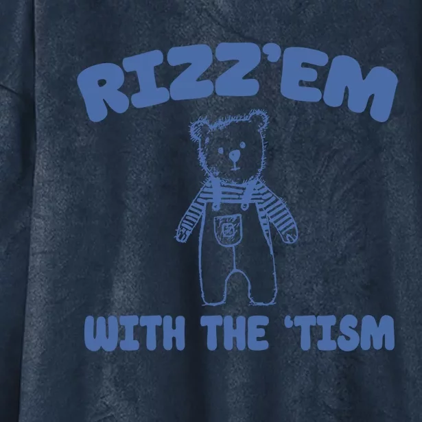 Rizzem With The Tism Hooded Wearable Blanket