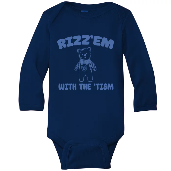 Rizzem With The Tism Baby Long Sleeve Bodysuit