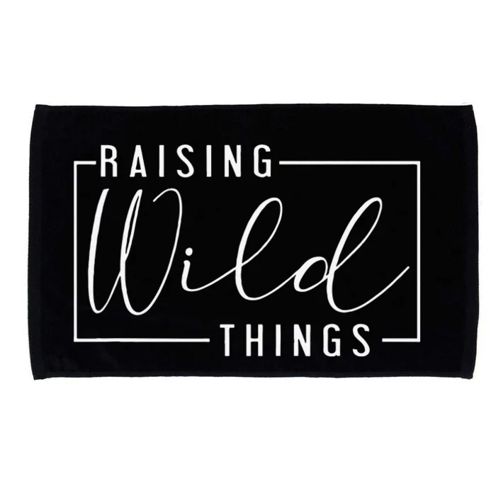 Raising Wild Thing Mother's Day Mom Present Fathers Day Dad Microfiber Hand Towel