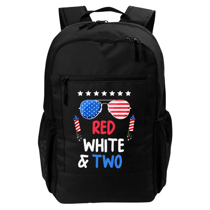 Red White & Two 2nd Birthday 4th Of July Independence Day Daily Commute Backpack