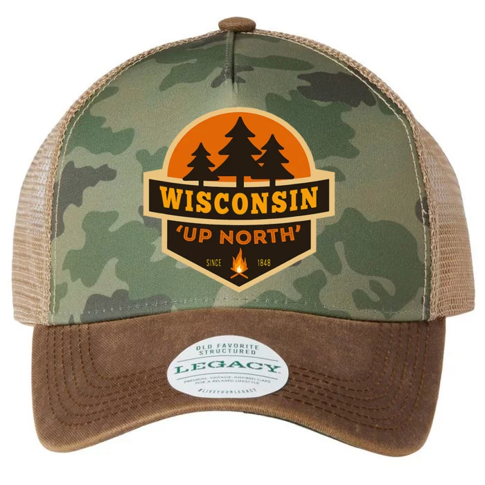 Retro Wisconsin Up North Legacy Tie Dye Trucker Hat