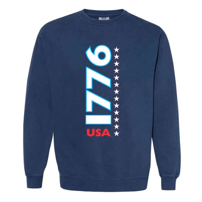 Revolutionary War Usa Patriotic Parade Day Route Gift Garment-Dyed Sweatshirt