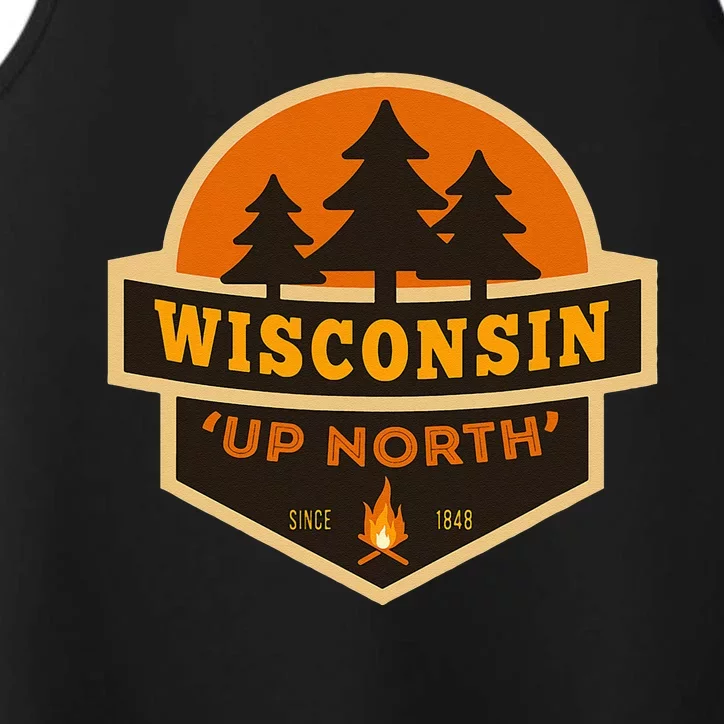 Retro Wisconsin Up North Performance Tank