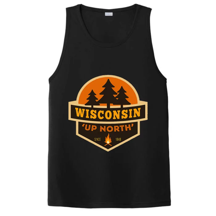 Retro Wisconsin Up North Performance Tank