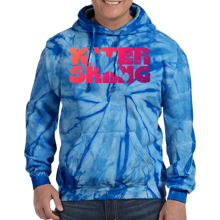 Retro Waterskiing Vintage Water Ski Skiing Sport Waterski Cute Gift Tie Dye Hoodie