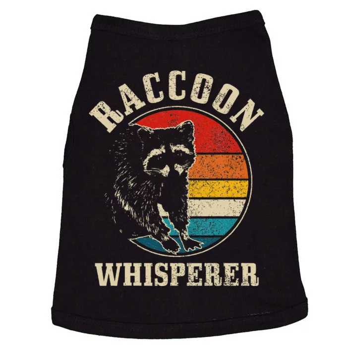 Raccoon Whisperer Vintage Retro Raccoon Doggie Tank